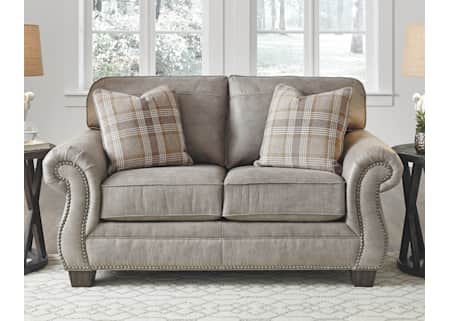 Signature Design by Ashley Olsberg Loveseat with Attached Back and Loose Cushions - 4870135