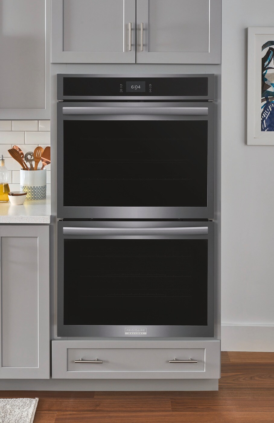 30" Frigidaire Gallery 10.6 Cu. Ft.  Double Electric Wall Oven with Total Convection - GCWD3067AD