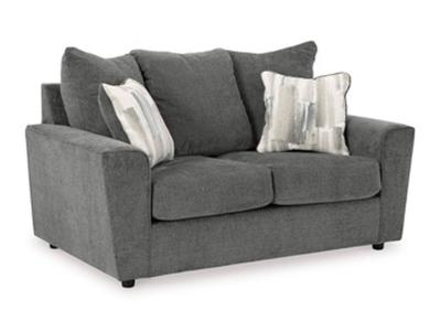 Stairatt Loveseat in Gravel - 2850235