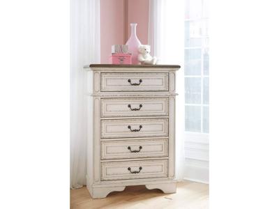 Signature by Ashley Chest/Realyn/Chipped White B743-45