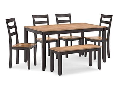 Signature Design by Ashley Gesthaven 6 Piece Dining Set in Natural/Brown - D396-325