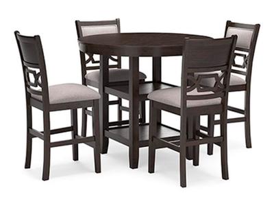 Signature Design by Ashley Langwest 5 Piece  Counter Height Dining Set in Brown - D422-223