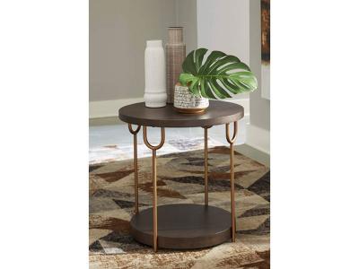 Signature by Ashley Round End Table/Brazburn T185-6
