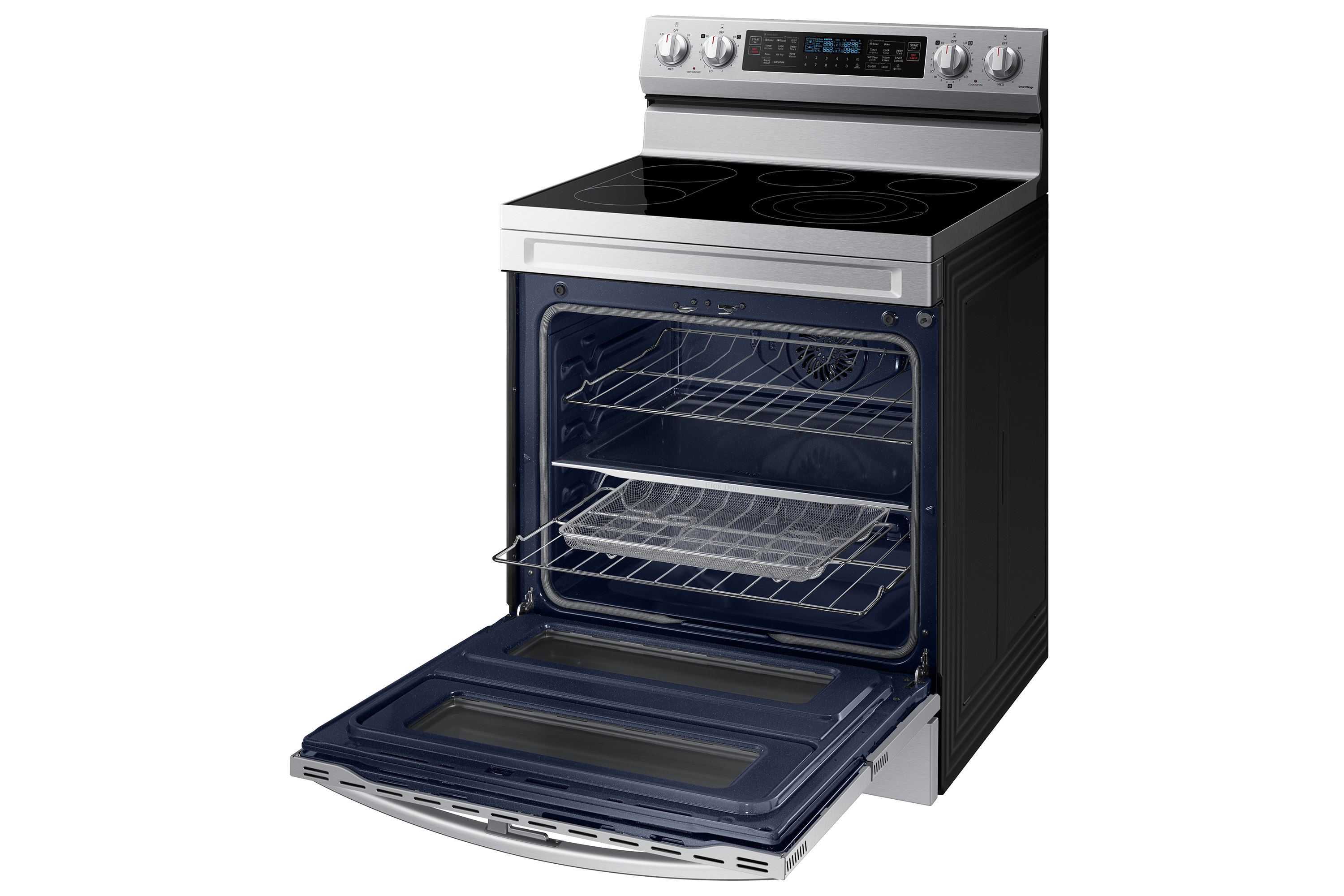 30" Samsung 6.3 cu.ft. Electric Range with Air Fry and Flex Duo - NE63A6751SS