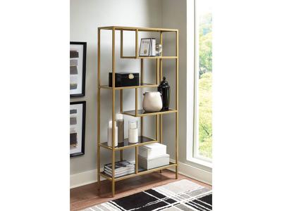 Signature by Ashley Bookcase/Frankwell/Gold Finish A4000286