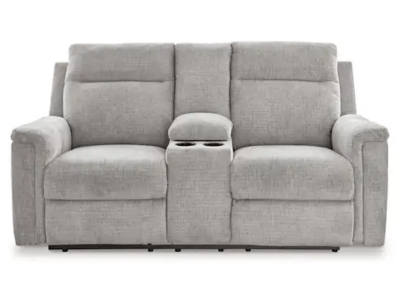 Signature Design by Ashley Barnsana Reclining Power Loveseat with Console - 3320196C
