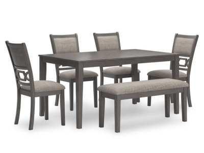Signature Design by Ashley Wrenning 6 Piece Dining Set in Gray - D425-325