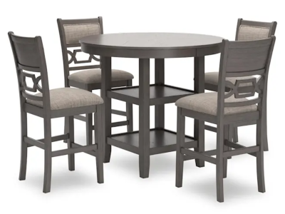 Signature Design by Ashley Wrenning 5 Piece Counter Dining Set in Gray - D425-223