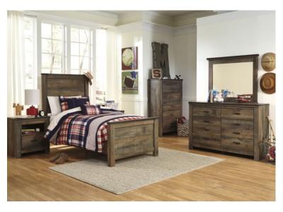 Signature Design by Ashley Trinell Twin Size 6 Piece Bedroom Set - B446-T6PC-K