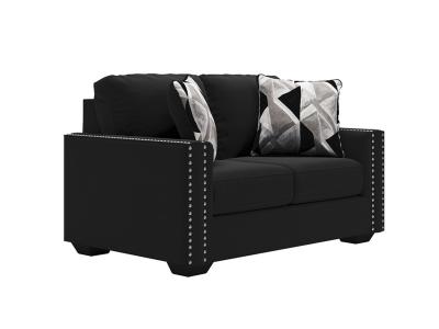 Gleston Stationary Fabric Loveseat Onyx - 1220635 
