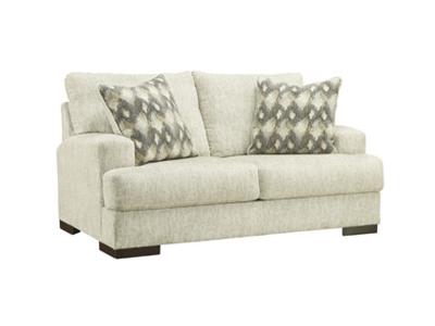 Caretti Stationary Fabric Loveseat Parchment - 1230335