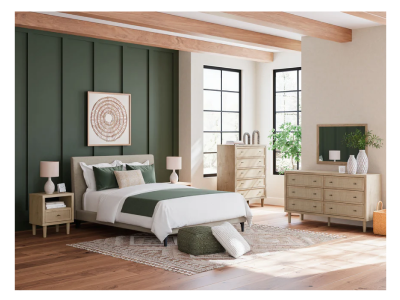 Cielden 6 Piece Queen Upholstered Bed Set - B1199-UPH-Q6PC-K