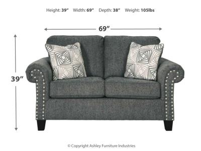 Loveseat/Agleno/Charcoal 7870135