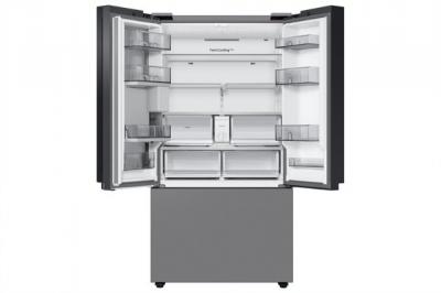 36" Samsung 3 Door Bespoke French Door Refrigerator With Beverage Center in Stainless Steel - RF30BB6600QLAA