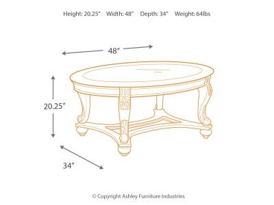 Oval Cocktail Table/Norcastle T499-0