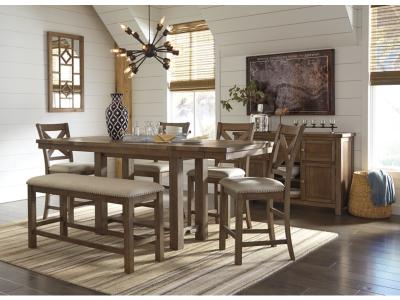 Moriville Counter Height Extendable Dining Table - D631-32