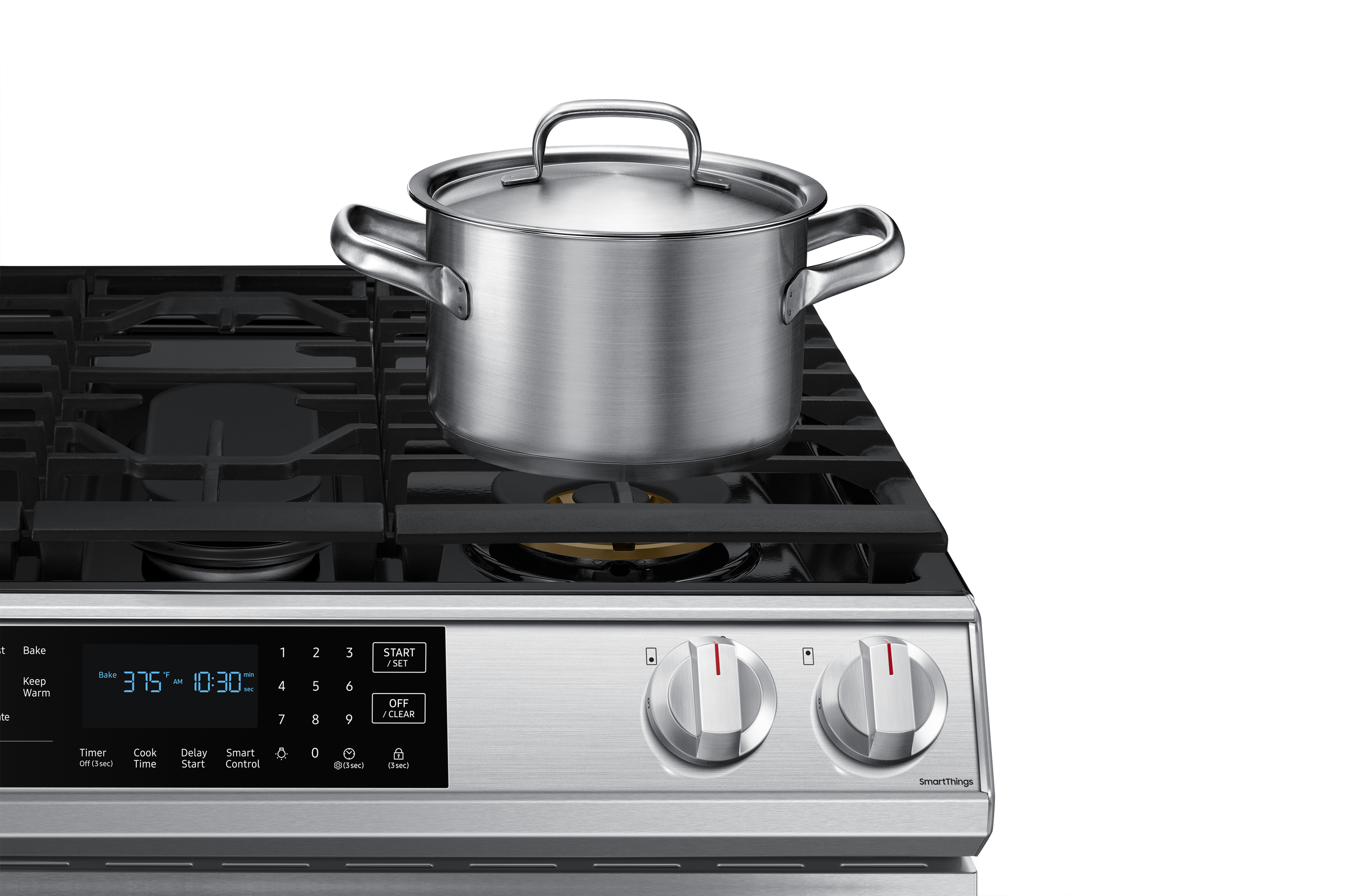 30" Samsung 6.0 Cu. Ft. Gas Range With True Convection And Air Fry In Stainless Steel - NX60T8511SS