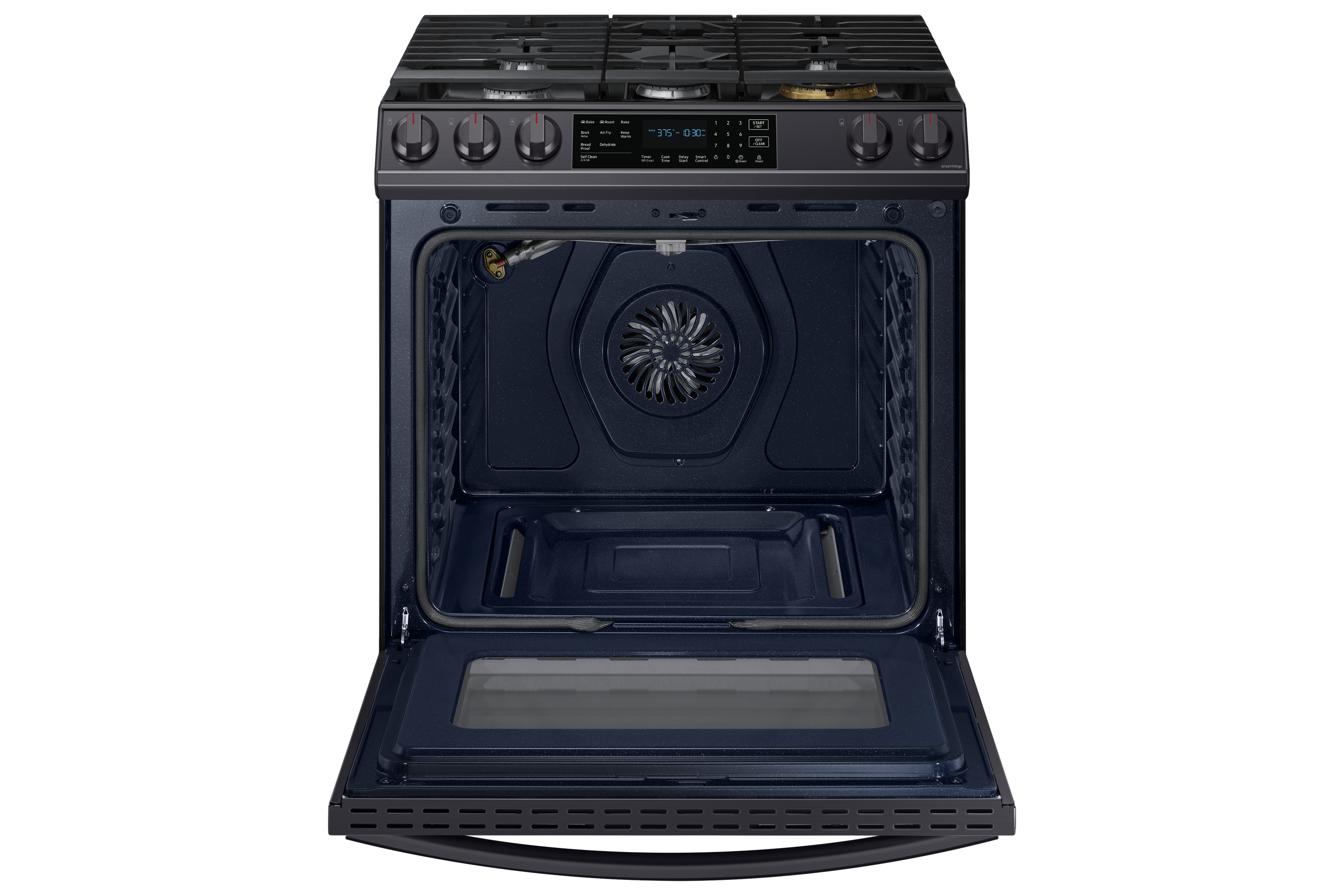 30" Samsung 6.0 Cu. Ft. Gas Range With True Convection And Air Fry in Black Stainless Steel - NX60T8511SG