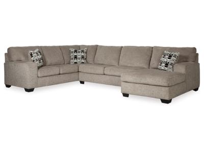 Ballinasloe 3 Piece RAF Sectional in Platinum - 80702S2
