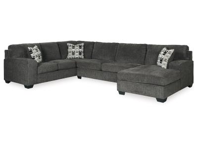 Ballinasloe 3 Piece RAF Sectional in Smoke - 80703S2