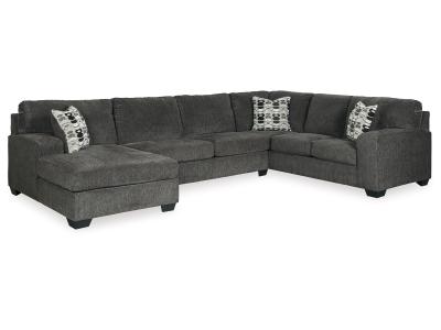 Ballinasloe 3 Piece LAF Sectional in Smoke - 80703S1