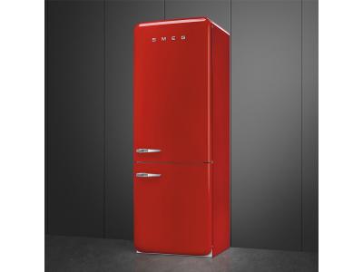 28" SMEG 50s Style 18 Cu. Ft. Freestanding Bottom Mount Refrigerator - FAB38URRD