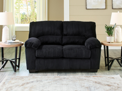 SimpleJoy Loveseat in Onyx - 2420435