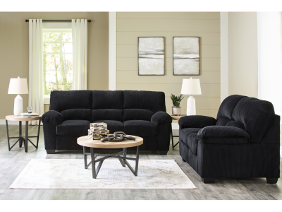 SimpleJoy Loveseat in Onyx - 2420435