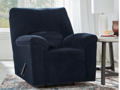 SimpleJoy Rocker Recliner in Navy - 2420525C