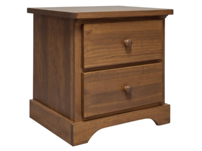 Mako Wood Furniture Polo 2 Drawer Nightstand in Caramel Finish - 800-60