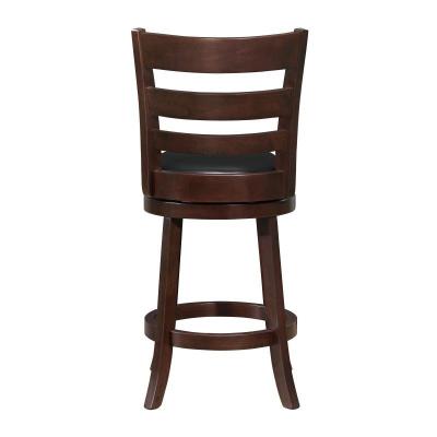 Edmond Collection 24" Swivel Counter Height Stool Ladder Back - 1144E-24S