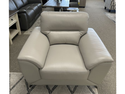 Clara Silver Grey Leather Chair - CLARA-CHAIR-1133