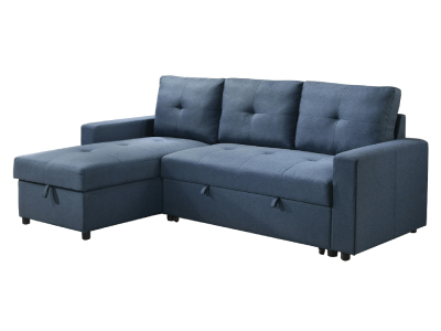Faber Collection Reversible Media Sleeper with Reversible Storage Chaise - 99996BLUSS-K