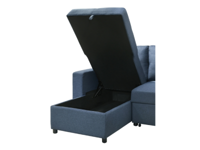 Faber Collection Reversible Media Sleeper with Reversible Storage Chaise - 99996BLUSS-K