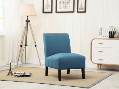 Nadine Collection Blue Slipper Accent Chair - 453FS-BL