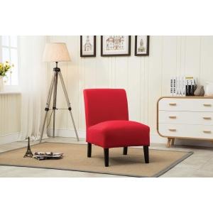 Nadine Collection Red Slipper Accent Chair - 453FS-RD