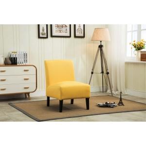 Nadine Collection Yellow Slipper Accent Chair - 453FS-YL