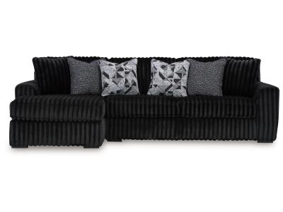 Midnight-Madness 2-Piece Sectional Sofa with Chaise in Onyx - 98103S1