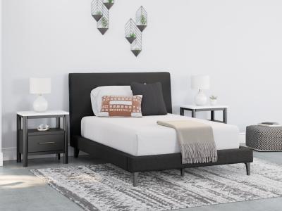 Cadmori Full Upholstered Bed with Roll Slats - B2616-72
