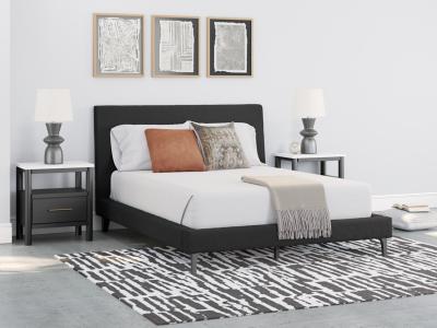 Cadmori Queen Upholstered Bed with Roll Slats - B2616-81