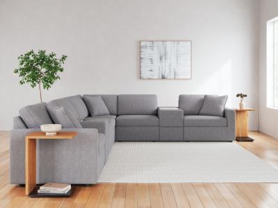 Modmax 8-Piece Storage Sectional in Granite - 92104S11