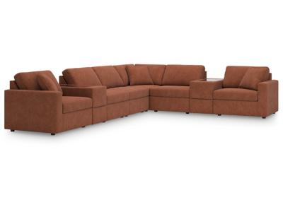 Modmax 8-Piece Storage Sectional in Spice - 92102S11