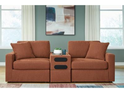 Modmax 3-Piece Audio Console Sectional in Spice - 92102S13