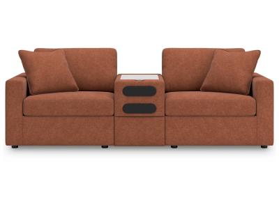 Modmax 3-Piece Audio Console Sectional in Spice - 92102S13