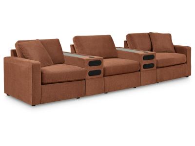 Modmax 5-Piece Audio Console Sectional in Spice - 92102S15