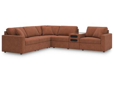 Modmax 6-Piece Audio Console Sectional in Spice - 92102S14