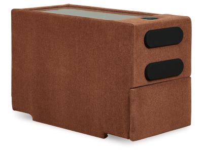Modmax 4-Piece Audio Console Sectional with Chaise in Spice - 92102S37