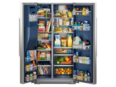 36" Maytag 20.8 Cu. Ft. Wide Counter-Depth Side-by-Side Refrigerator with Arctic Blue Interior - MRSC6636RZ