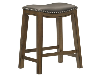 Ordway Collection 24" Counter Height Saddle Stool in Gray - 5682GRY-24