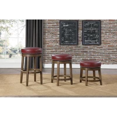 Westby Collection 24" Round Swivel Counter Height Stool in Red - 5681RED-24